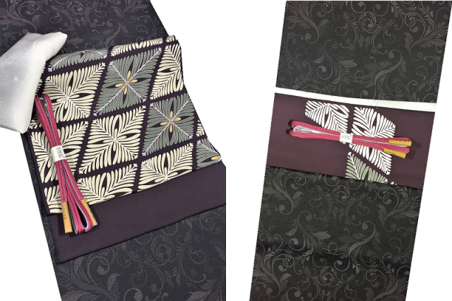 染帯 御召し着物コーディネート